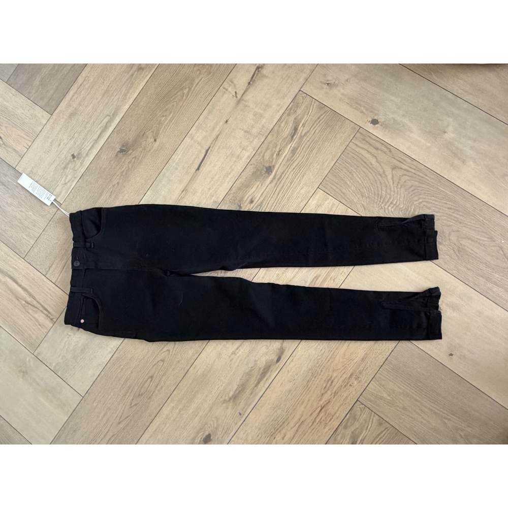 Hudson Womens Black Skinny Jeans Split Hem Stretch Denim Pants NEW